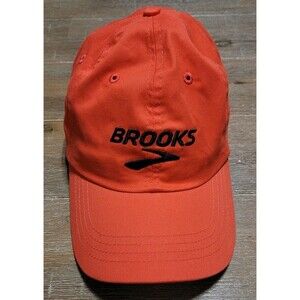 Red Brooks Running Hat "Believe The Hype" Yellow Brim Cap Adjustable